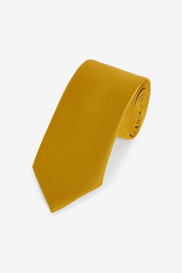 Yellow Gold Regular Recycled Polyester Twill Tie