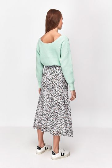 Buy Sonder Studio Purple Soft Floral Midi Skirt from Next Ireland