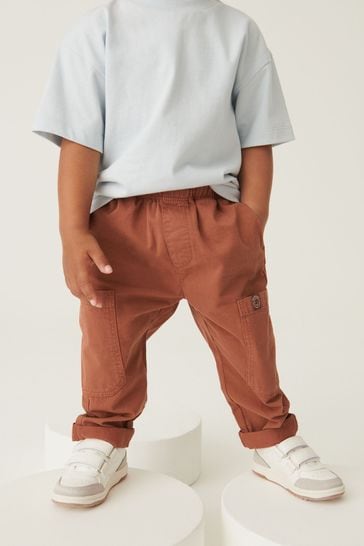 Rust Brown Side Pocket Pull-On Trousers (3mths-7yrs)