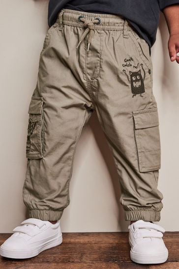 Neutral Lined Cargo Trousers (3mths-7yrs)