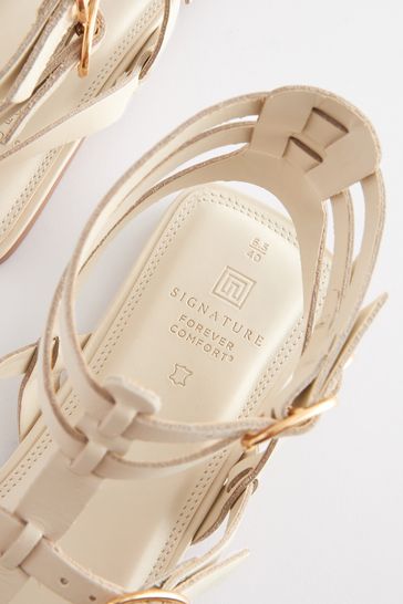 Cream gladiator sandals cheap