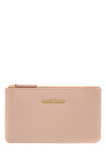 Blush leather clutch bag clearance
