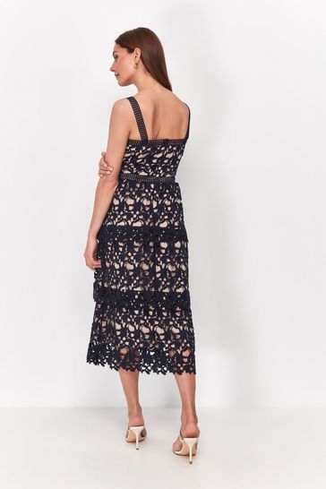 Buy Sonder Studio GLAMOUR Lace Tiered Midi Dress from Next Poland