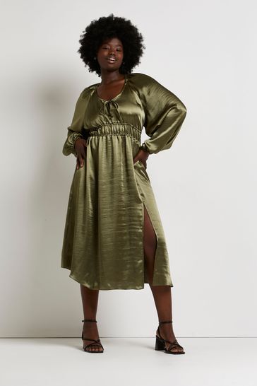 Green midi top summer dress