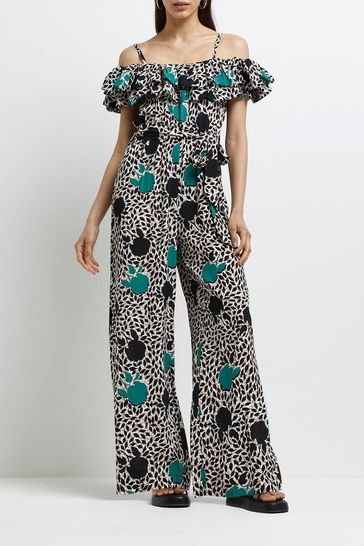 River island bardot online jumpsuit