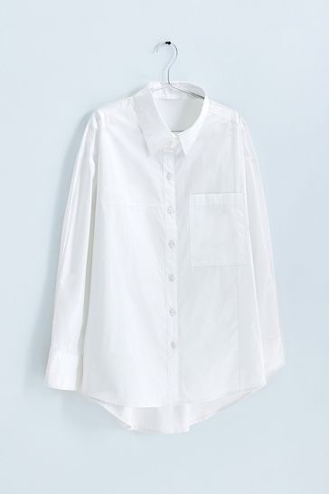 Own. White Oversized Boyfriend Shirt