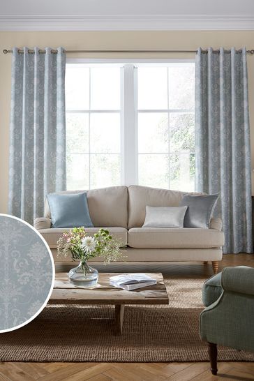 Laura Ashley Seaspray Blue Josette Woven Fabric By The Metre