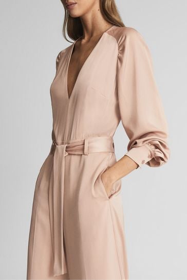 Bcbg faux wrap jumpsuit hotsell