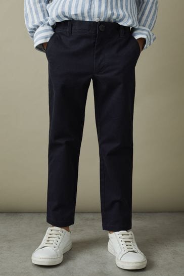 Reiss Navy Pitch Junior Slim Fit Casual Chinos