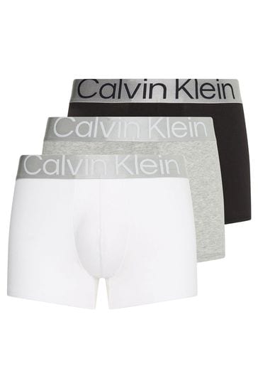 Calvin Klein Grey Sustainable Steel Trunks 3 Pack