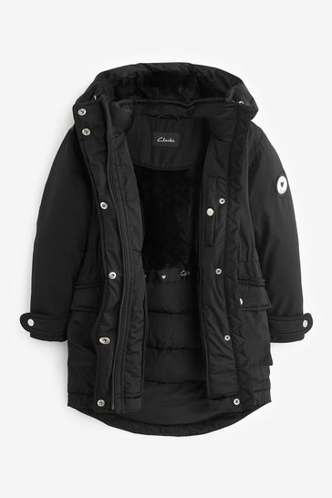 Buy Clarks Black Waterproof Girls Parka Coat from Next Canada
