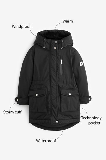 Girls warm waterproof coat shop