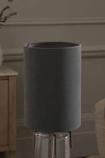 Grey velvet lampshade next new arrivals