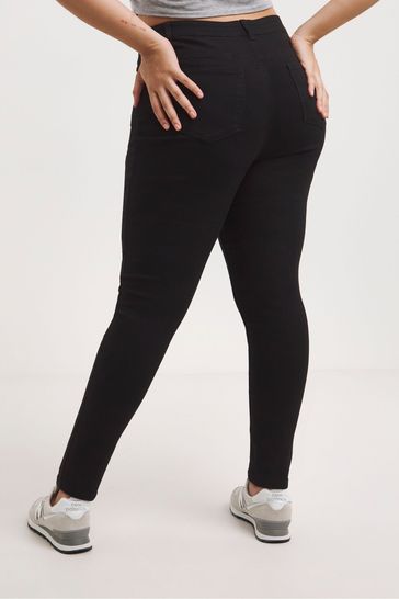 Plus black skinny jeans deals