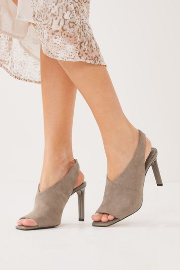 Mink Brown Forever Comfort® High Heel Slingback Shoe Boots