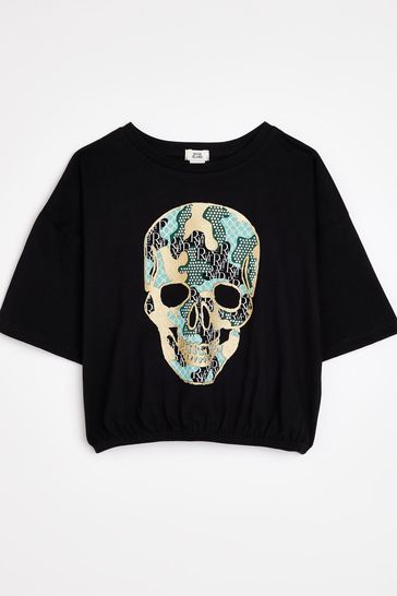 River island skull t shirt outlet