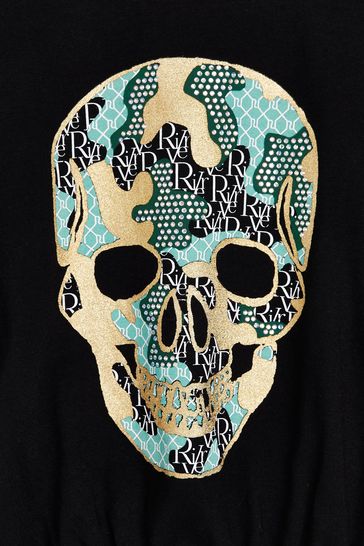 River Island Black Og Camo Skull Cinch 