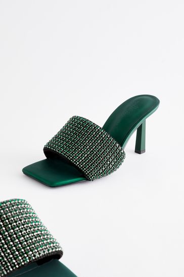 emerald green mules