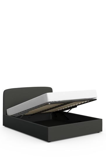 Buy Simple Contemporary Charcoal Grey Matson Upholstered Ottoman