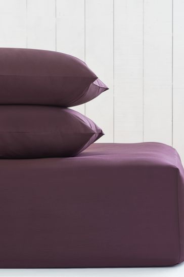 Blackberry Purple Cotton Rich Extra Deep Fitted Sheet