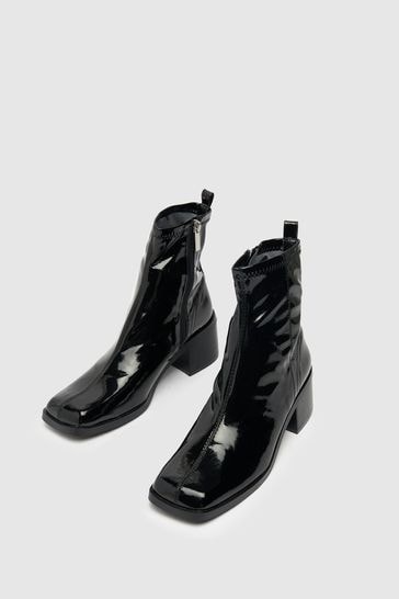 Buy Schuh Blake Stretch Square Toe Black Boots from Next Luxembourg