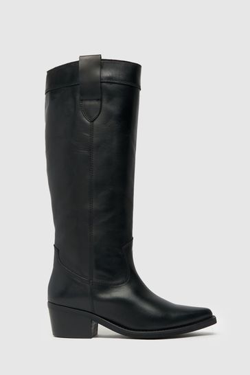 Schuh Dawn Leather Western Knee Boots