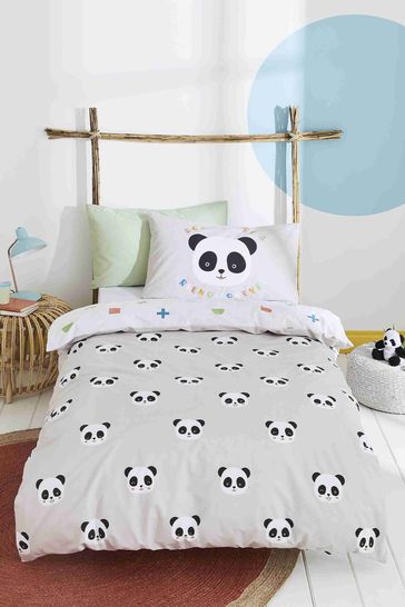 Born To Natural Kids Be A Pandas Friend Organic Cotton Duvet Cover And Pillowcase Set