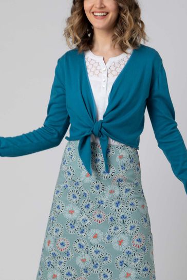 Mistral Blue Sapphire Tina Tie Front Cardigan