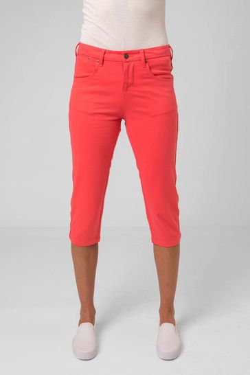 Mistral Paradise Pink tripe Detail Cropped Trousers