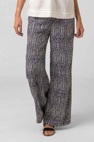 Mistral Blue Flower Waves Palazzo Trousers