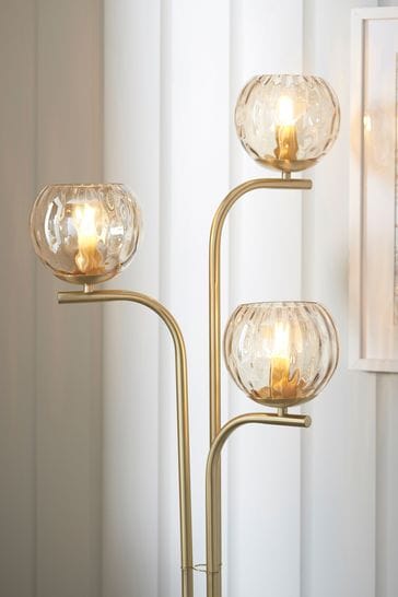 Gallery Home Gold Dilan 3 Bulb Floor Lamp