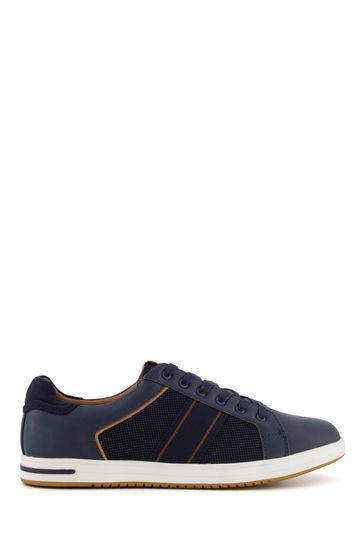 Dune top navy trainers