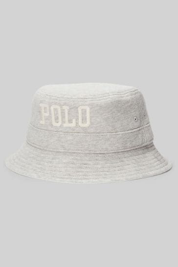 Buy Polo Ralph Lauren Light Grey Reversible Fleece Bucket Hat from