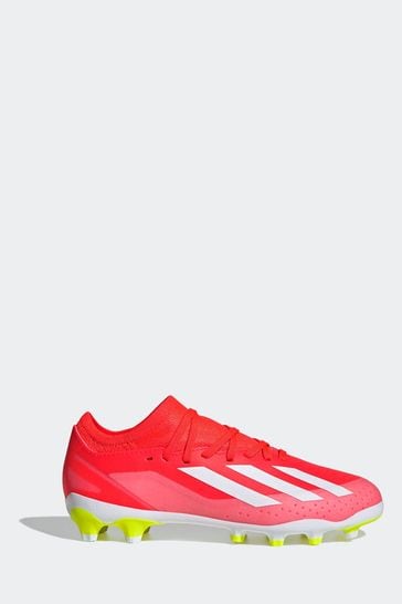adidas Red/White X Crazyfast League Multi-Ground Kids Football Boots