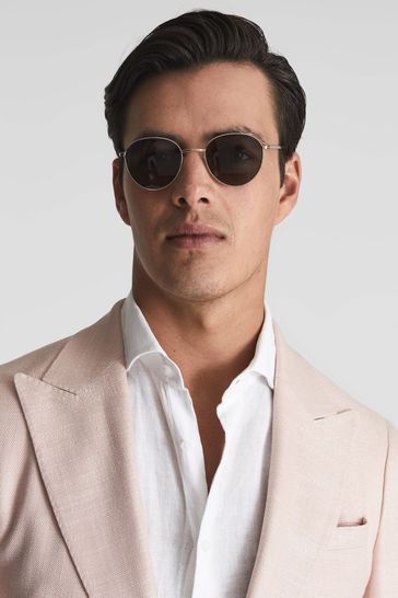Round metal top frame sunglasses