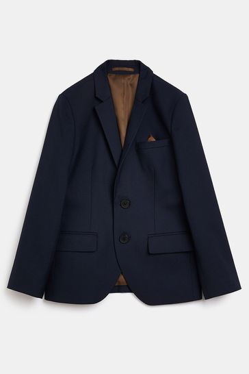 River Island Navy Blue Boys Tailored Jacket