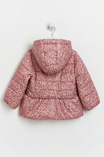 River island leopard best sale coat