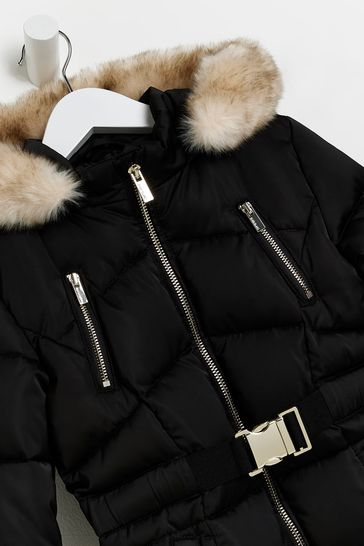 River island sale black puffer jacket