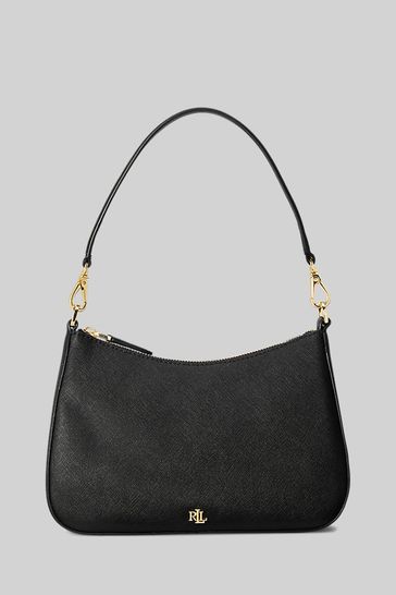 Buy Lauren Ralph Lauren Danni Crosshatch Leather Shoulder Bag from