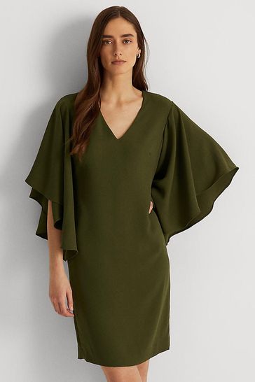 Ralph lauren ruffle sleeve dress discount