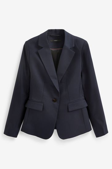 Fitted discount navy jacket