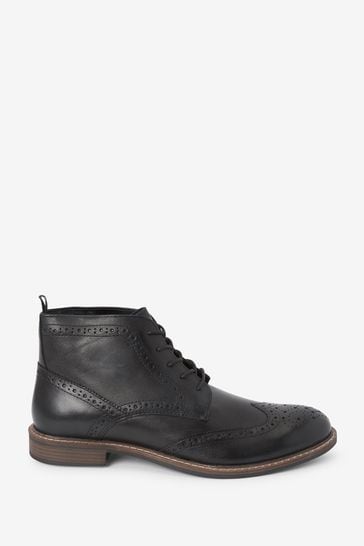 Leather brogue ankle boots new arrivals