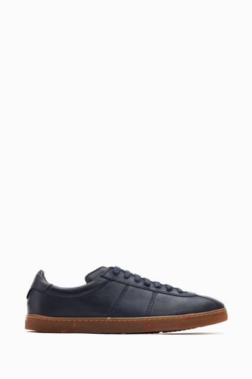 Base London Blue Dalston Softy Lace Up Trainers