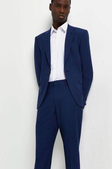 Buy River Island Bright Blue Suit Trousers from Next Luxembourg