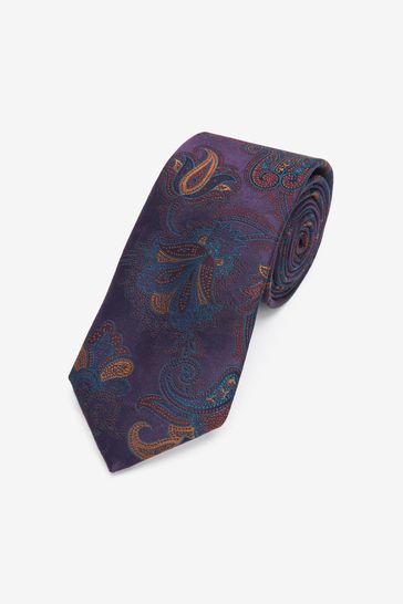 Purple Paisley Signature Tie