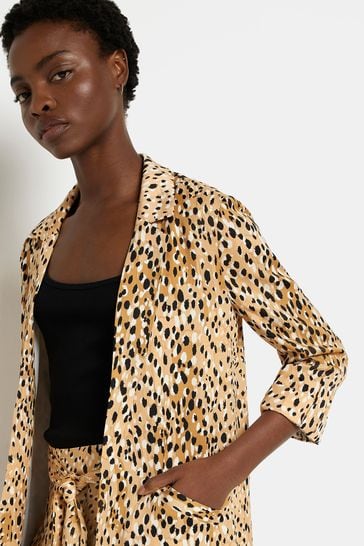 River island leopard top print blazer