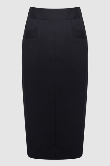 Navy pencil shop skirt next