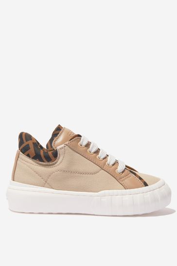 Baby Canvas FF Logo Trainers in Beige