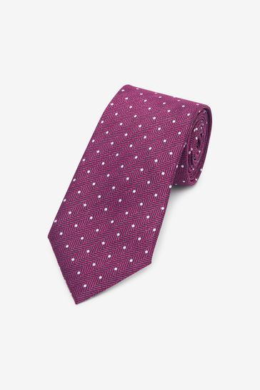 Raspberry Pink Spot Regular Pattern Tie