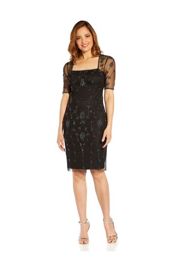 Studio Beaded Sheath Cocktail Dress 